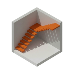 Freitragende Treppe